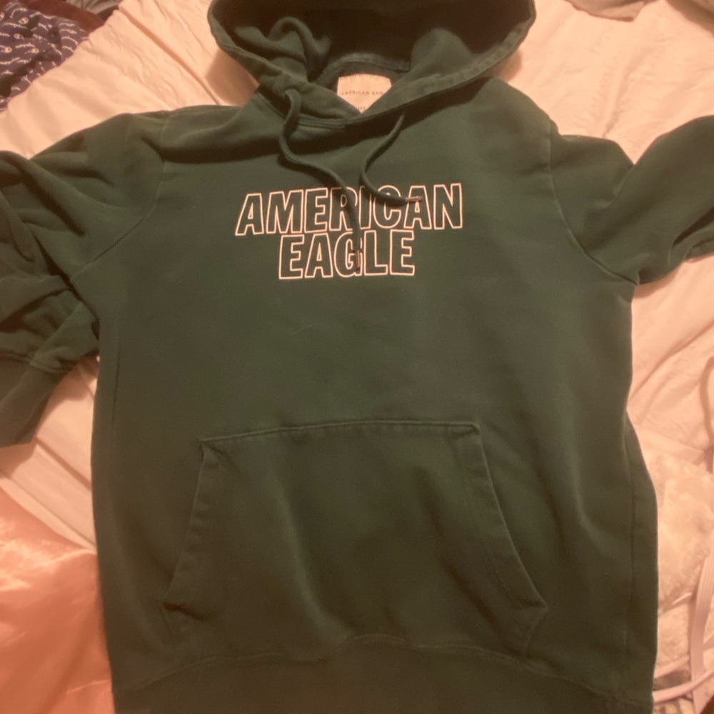 american eagle green hoodie. size S